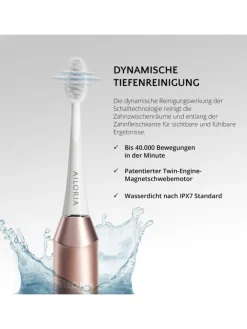 Ailoria Zahn & Mundpflege<SHINE BRIGHT USB-Schallzahnbürste Limited Edition in roségold