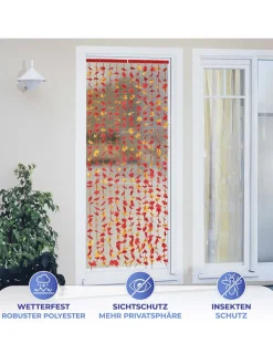 Maximex Wohndekoration<Sichtschutz-Vorhang in Rot/ Gelb - (L)190 x (B)90 cm
