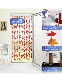 Maximex Wohndekoration<Sichtschutz-Vorhang in Rot/ Gelb - (L)190 x (B)90 cm