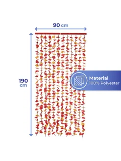 Maximex Wohndekoration<Sichtschutz-Vorhang in Rot/ Gelb - (L)190 x (B)90 cm