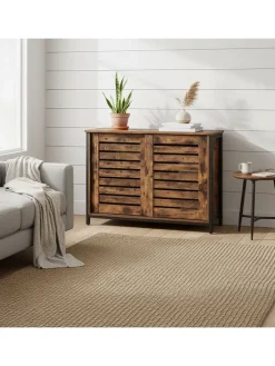 Songmics Regale & Schränke<Sideboard in Braun - (B)100 x (H)70 x (T)35 cm