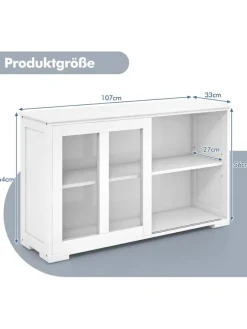 COSTWAY Regale & Schränke<Sideboard in Weiß