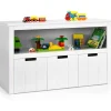 COSTWAY Regale & Schränke<Sideboard mit 3 Schubladen in Weiß