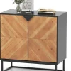 COSTWAY Regale & Schränke<Sideboard mit 2 Türen 80 x 40 x 80 cm in Schwarz