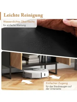 COSTWAY Regale & Schränke<Sideboard mit 2 Türen 80 x 40 x 80 cm in Schwarz