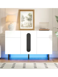 ABRIHOME Regale & Schränke<Sideboard mit großem Stauraum, Schubladen & Türen