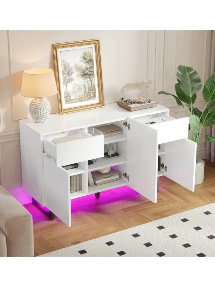 ABRIHOME Regale & Schränke<Sideboard mit großem Stauraum, Schubladen & Türen