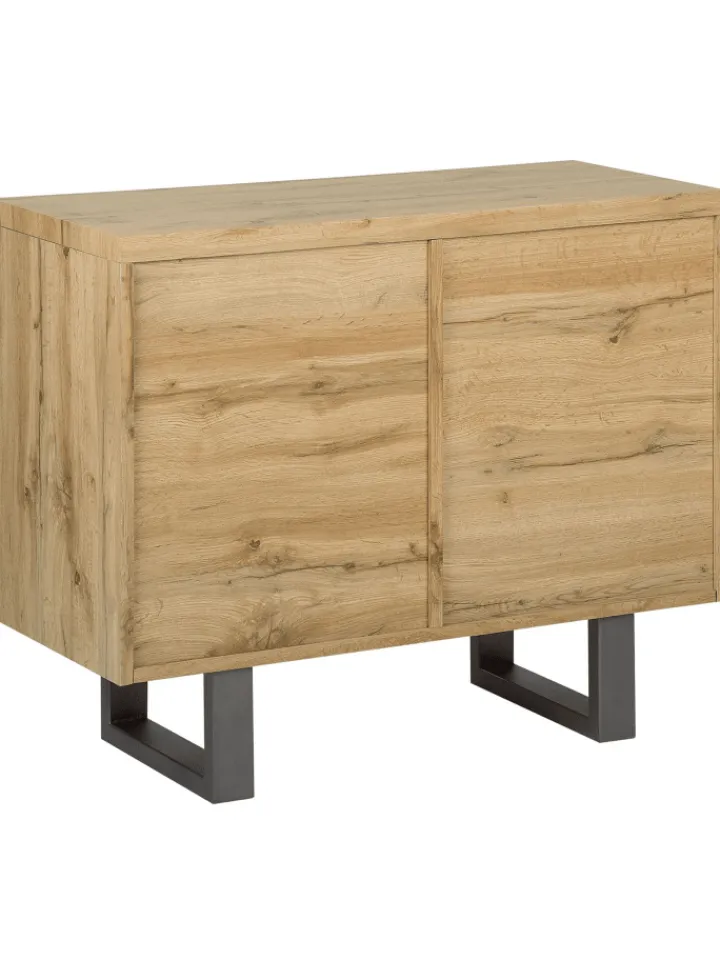 Beliani Regale & Schränke<Sideboard TIMBER in Braun/Grau - (W) 94 x (H) 79 x (L) 42 cm