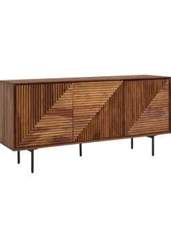 KADIMA DESIGN Regale & Schränke<Sideboard 148x72x40 cm Massivholz / Metall Anrichte, Kommode