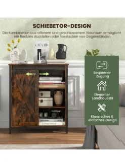 COSTWAY Regale & Schränke<Sideboard 70x30x81cm in Braun