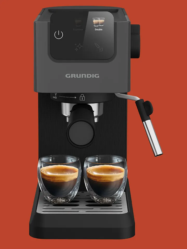GRUNDIG Küchenelektronik<Siebträgermaschine in Schwarz - (B)14,4 x (H)30,8 x (T)42,3 cm