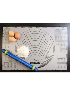 Stoneline Koch- & Backutensilien<Silikon-Backmatte in Grau - (L)40 x (B)60 cm