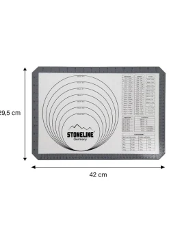 Stoneline Koch- & Backutensilien<Silikon-Backmatte in Grau - (L)29,5 x (B)42 cm