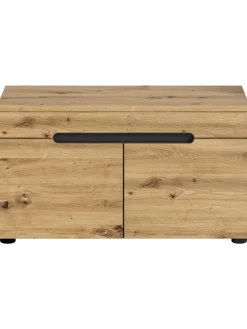 xonox.home Garderoben<Sitzbank (B/H/T: 80x45x37 cm) in Basalt grau und Artisan Nachbildung