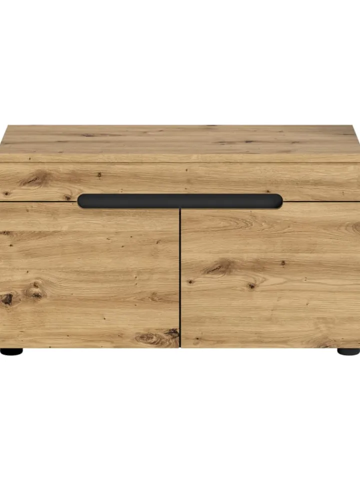 xonox.home Garderoben<Sitzbank (B/H/T: 80x45x37 cm) in Basalt grau und Artisan Nachbildung