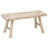 WellHome Sitzmöbel<Sitzbank "Woody" in Beige - (B)70 x (H)31 x (T)26 cm