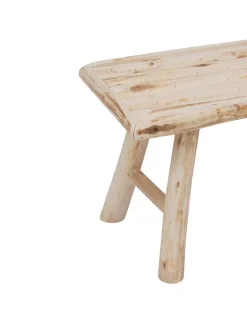 WellHome Sitzmöbel<Sitzbank "Woody" in Beige - (B)70 x (H)31 x (T)26 cm