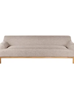 Beliani Sitzmöbel<3-Sitzer Sofa SOSJO in Braun - (W) 219 x (H) 74 x (L) 83 cm