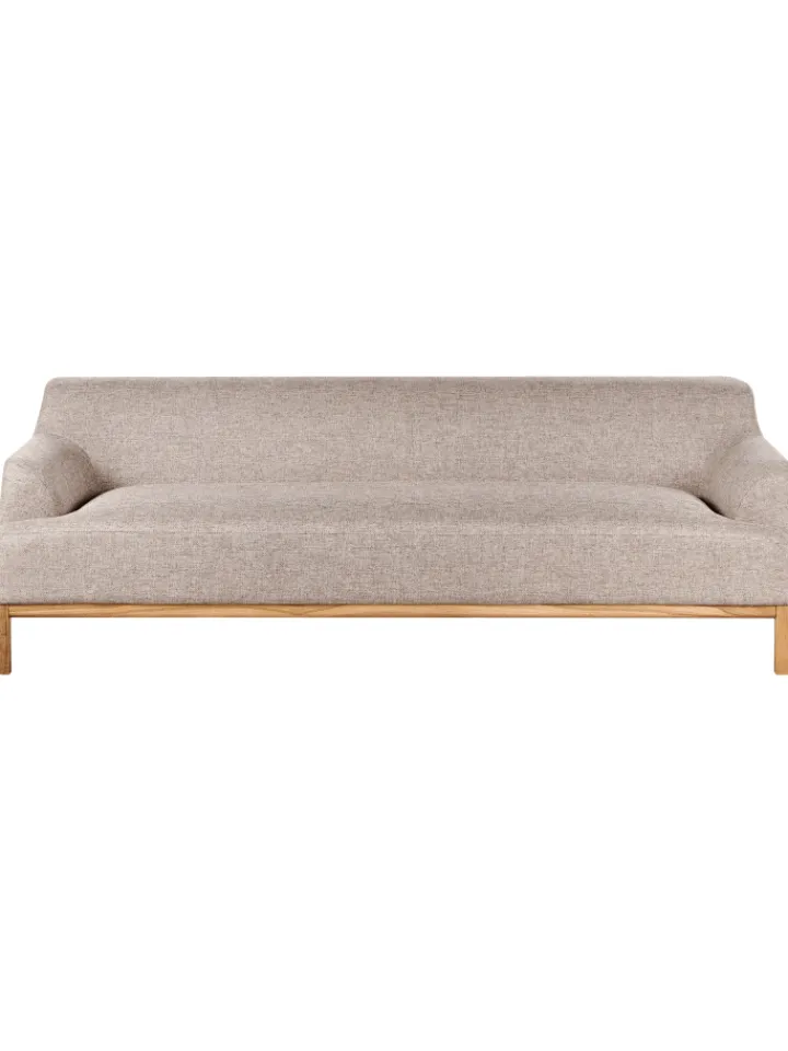 Beliani Sitzmöbel<3-Sitzer Sofa SOSJO in Braun - (W) 219 x (H) 74 x (L) 83 cm