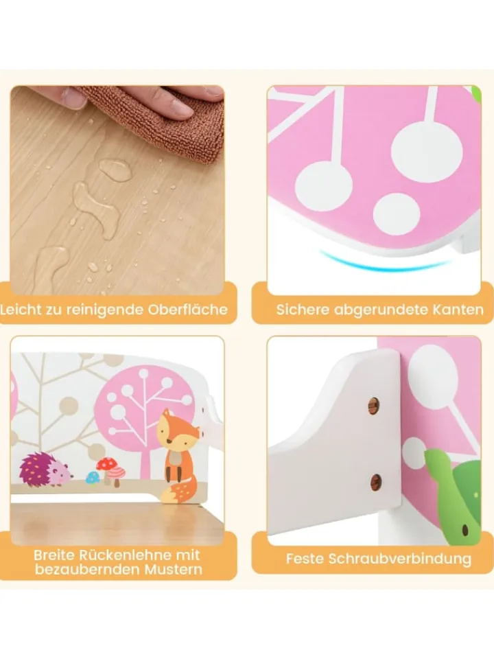 COSTWAY Möbel-Sets<Sitzgruppe 3 in1 in Weiß