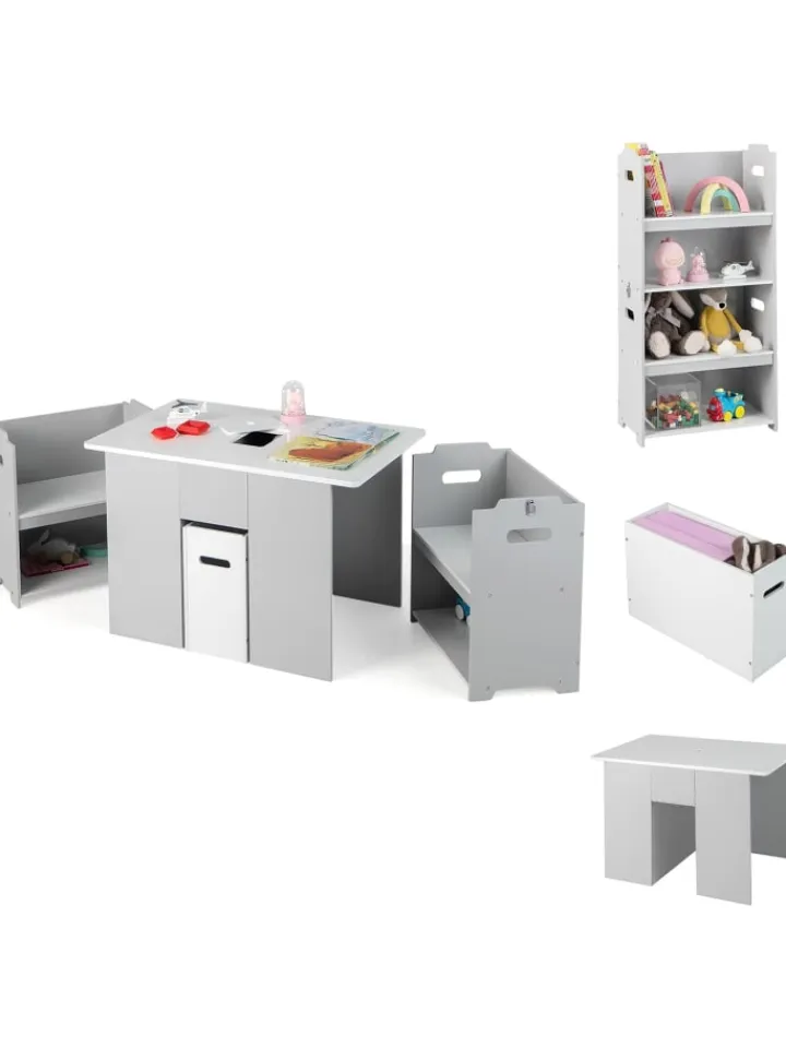 COSTWAY Möbel-Sets<Sitzgruppe 3 tlg. Set in Grau