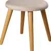 Echtwerk Sitzmöbel<Sitzhocker "Skandi" in Creme - (H)42 x Ø 40 cm