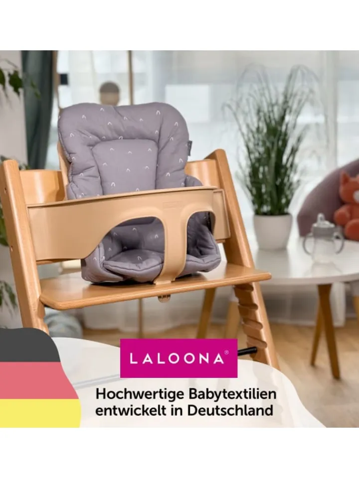LaLoona Babymöbel<Sitzverkleinerer für Stokke Tripp Trapp Hochstuhl in grau