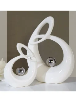 GILDE Dekofiguren & -Objekte<Skulptur "Life" in Weiß - H. 22 cm - B. 17 cm