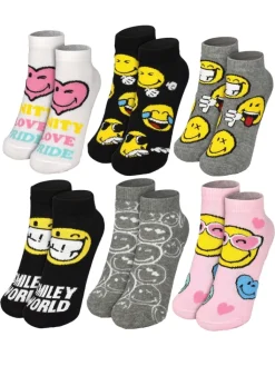 Smiley World Adventskalender<Smileyworld Socken Adventskalender mit 12 Paar kurz und lang in Mehrfarbig