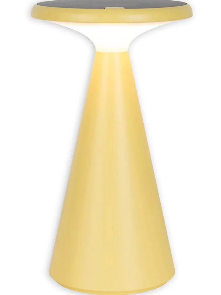 näve Dekofiguren & -Objekte<Solar-Akku-Tischleuchte "Palu" in Gelb - (H)30 x Ø 20 cm