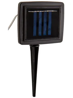 näve Außenbeleuchtung<Solar-Lichterkette "Canamo" in Hellbraun - (L)800 cm