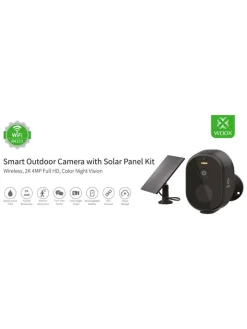 Woox Foto & Video<Solar-Outdoor-Kamera "R4253-W" in Weiß