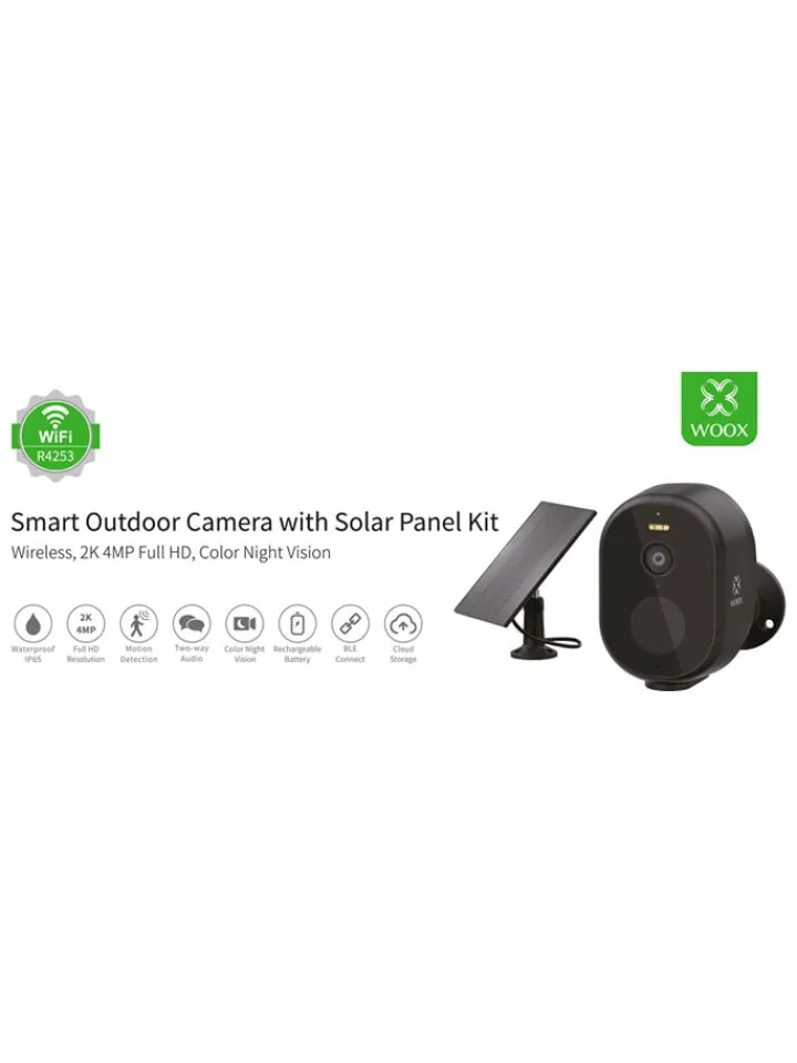 Woox Foto & Video<Solar-Outdoor-Kamera "R4253-W" in Weiß