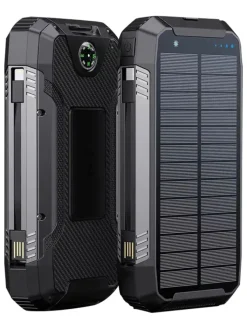 SWEET ACCESS Technikzubehör<Solar-Powerbank 30.000 mAh in Grau