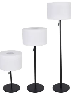 greemotion Stehleuchten<Solar-Stehleuchte in Weiß/ Schwarz - (H)150 cm