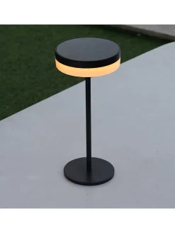 lumisky Außenleuchten|Außenbeleuchtung<Solar-Tischleuchte "Vivia Mini" in Schwarz - (H)27,2 x Ø 15,5 cm