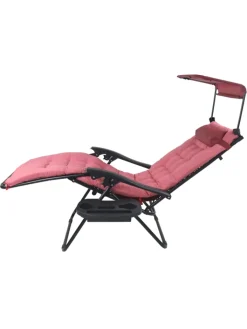 VCM Gartenmöbel<Sonnenliege Liegestuhl Gartenstuhl Camping Maltosa in Rot