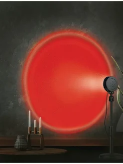 GRUNDIG Lichterketten & Deko-Leuchten<Sonnenuntergangs-Projektionslampe in Schwarz - (H)38 cm