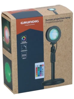 GRUNDIG Lichterketten & Deko-Leuchten<Sonnenuntergangs-Projektionslampe in Schwarz - (H)38 cm