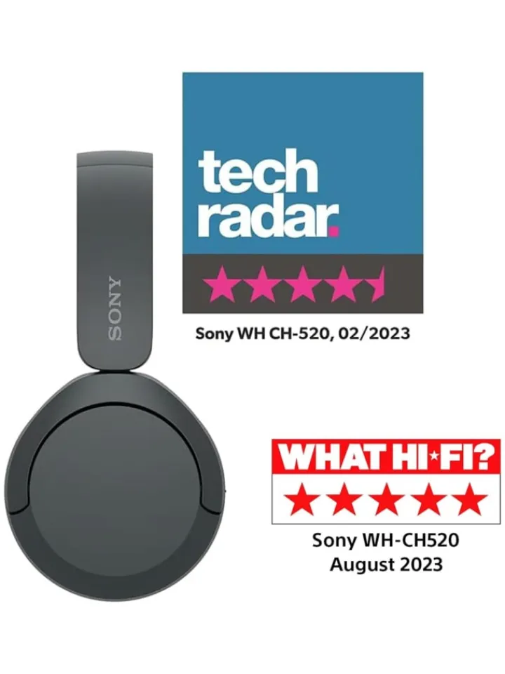 COFI 1453 Tv & Audio<Sony WH-CH520 Bluetooth On-Ear-Kopfhörer BT 5.2 in Schwarz