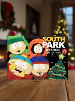 South Park Adventskalender<Socken Adventskalender mit 12 Paar Socken kurz und lang in Mehrfarbig