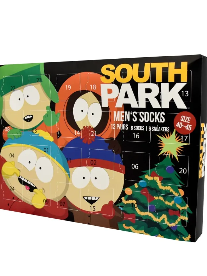 South Park Adventskalender<Socken Adventskalender mit 12 Paar Socken kurz und lang in Mehrfarbig