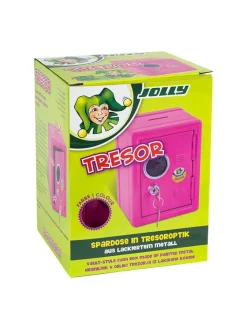 Jolly Wohndekoration<Spardose "Tresor" in Pink - (L)16,5 x (B)12,5 x (H)12 cm