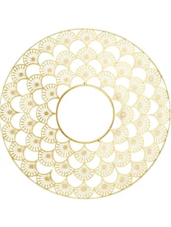 Rétro Chic Spiegel<Spiegel ''Ajoure'' in Gold - Ø 70 cm