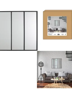 DOCK avenue Spiegel<Spiegel "Atelier" in Schwarz - (B)61,5 x (H)61,5 cm