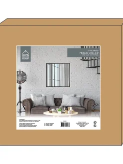 DOCK avenue Spiegel<Spiegel "Atelier" in Schwarz - (B)61,5 x (H)61,5 cm