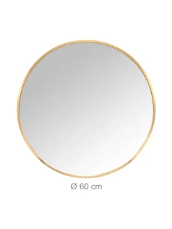 relaxdays Spiegel<Spiegel in Gold - 60 cm