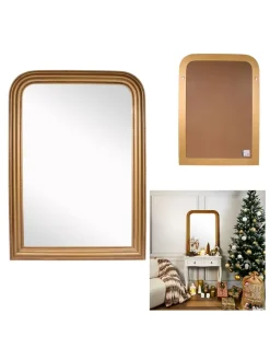 Rétro Chic Spiegel<Spiegel in Gold - (B)74 x (H)104 cm