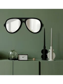 ABERTO DESIGN Spiegel<Spiegel in Schwarz - (B)70 x (H)28 cm