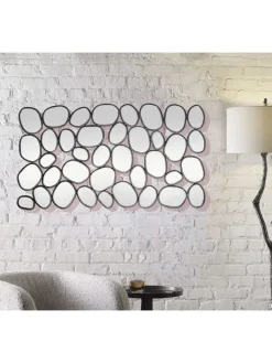 FineBuy Spiegel<Spiegel in Schwarz / Glas / 56x3x99